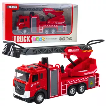 LEAN TOYS Fire Truck with Boom Hose Water Spray Lights Sounds