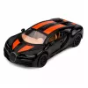 LEAN TOYS Car Metal Sports Car Lights Sound Pull-Back Drive Black 1:32