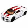 LEAN TOYS Car Metal Sports Car Lights Sounds Pull-Back Drive White 1:32