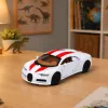 LEAN TOYS Car Metal Sports Car Lights Sounds Pull-Back Drive White 1:32