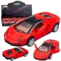 LEAN TOYS Sports Car Metal Opening Doors Lights Sounds Red 1:32