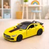 LEAN TOYS Sports Car Metal Opening Doors Lights Sounds Yellow 1:32