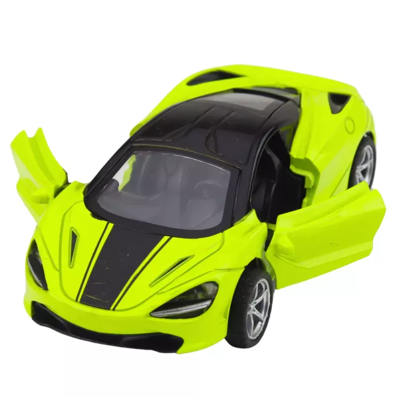 LEAN TOYS Sports Car Metal Drive Lights Sounds Green 1:32