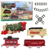 LEAN TOYS Electric Train Classic Train with Lights Sounds Smoke Effect 24 Pieces