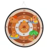 LEAN TOYS Capybara Dartboard Skill Game with Velcro Balls and Toy Guns 73.5 cm