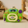 LEAN TOYS Interactive Steering Wheel For Kids Driving Simulator Lights Sounds Green