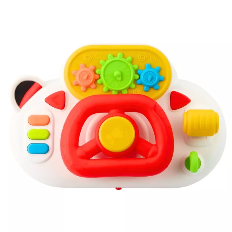 LEAN TOYS Driving Simulator for Toddlers Interactive Steering Wheel Lights Sounds