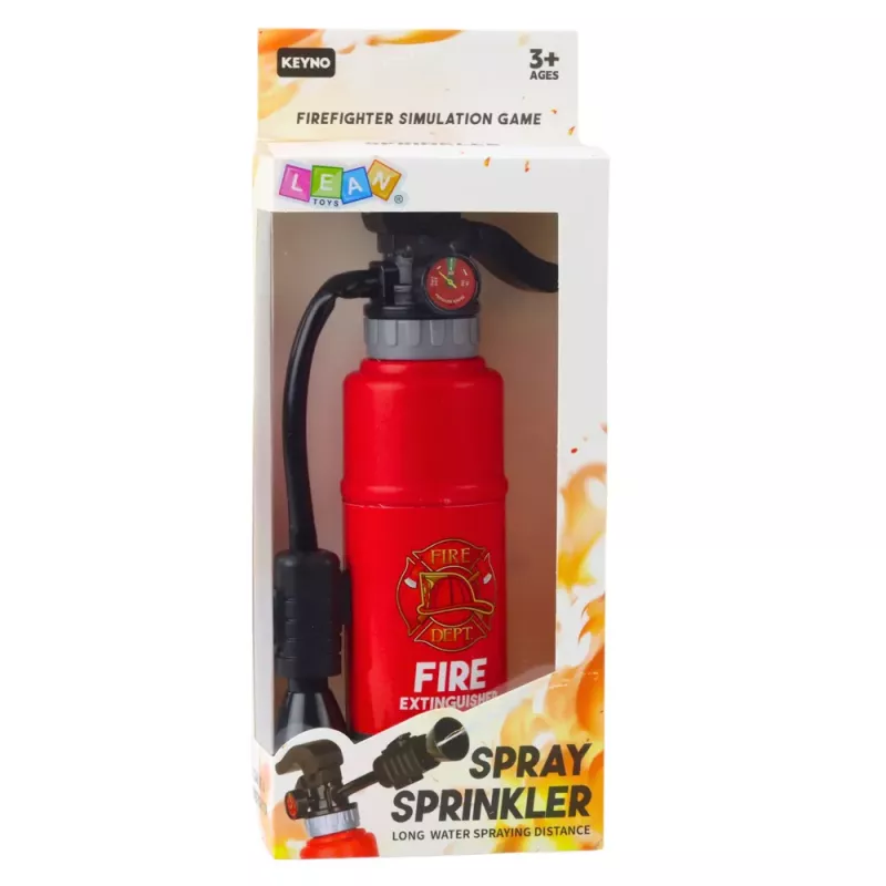 LEAN TOYS Toy Fire Extinguisher for a Little Firefighter with Water Spray Function