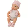 LEAN TOYS Baby Doll, Pink Outfit, Hat, Bib, 18 cm