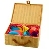 LEAN TOYS Tea Set in a Basket Cups Plates Sweets 23 pcs.