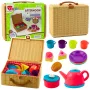LEAN TOYS Tea Set in a Basket Cups Plates Sweets 23 pcs.