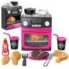 LEAN TOYS Play Kitchen with Oven, Food, Lights, Sounds, Pink