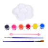 LEAN TOYS Creative Set Dog Bowl For Painting Paints Brushes DIY 6 pcs