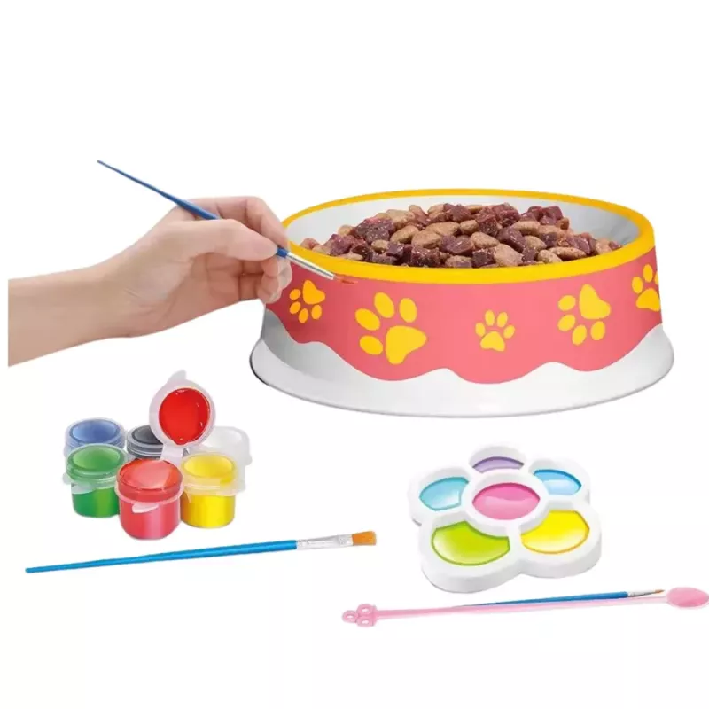 LEAN TOYS Creative Set Bowl For Painting Paints Brushes DIY 6 pcs.