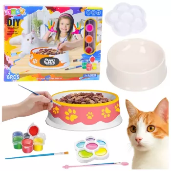 LEAN TOYS Creative Set Bowl For Painting Paints Brushes DIY 6 pcs.