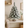 LEAN Decorative Artificial Christmas Tree on a Trunk Covered with Snow 60 x 16 cm