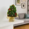 LEAN Artificial Decorative Christmas Tree Cones Red Rowan Decorations 17x10cm