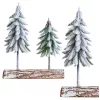 LEAN Christmas Tree Composition Decoration on a Trunk Covered with Snow 34 x 28 cm