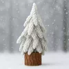 LEAN Decorative Artificial Christmas Tree on a Trunk Covered with Snow 20 x 9 cm