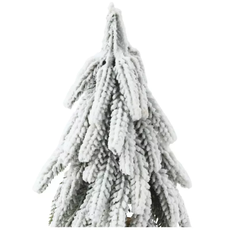 LEAN Decorative Artificial Christmas Tree on a Trunk Covered with Snow 30 x 10 cm