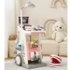 LEAN TOYS Doctor Dentist Set Medical Cart Lights Pink 26 pcs