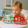LEAN TOYS Interactive Educational Book Vehicles Lights Sounds Moving Elements