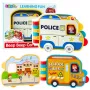 LEAN TOYS Interactive Educational Book Vehicles Lights Sounds Moving Elements