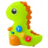 LEAN TOYS Interactive Toy for Toddlers Dinosaur on Wheels Lights and Sounds