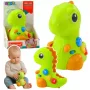 LEAN TOYS Interactive Toy for Toddlers Dinosaur on Wheels Lights and Sounds
