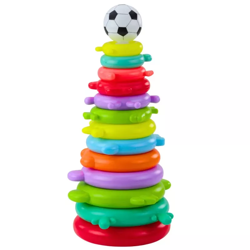 LEAN TOYS Educational Pyramid Puzzle Ball Stickers 13 Levels Colorful