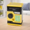 LEAN TOYS ATM Electronic Safe Piggy Bank with Lights and Sounds, PIN Code, Gold