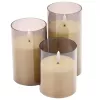 LEAN Set of LED Electric Candles with Remote Control, Warm White, 3 pcs.
