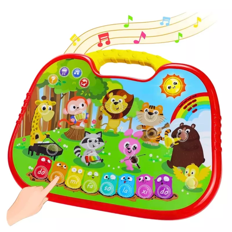 LEAN TOYS Interactive Educational Board Animal World Instruments Piano
