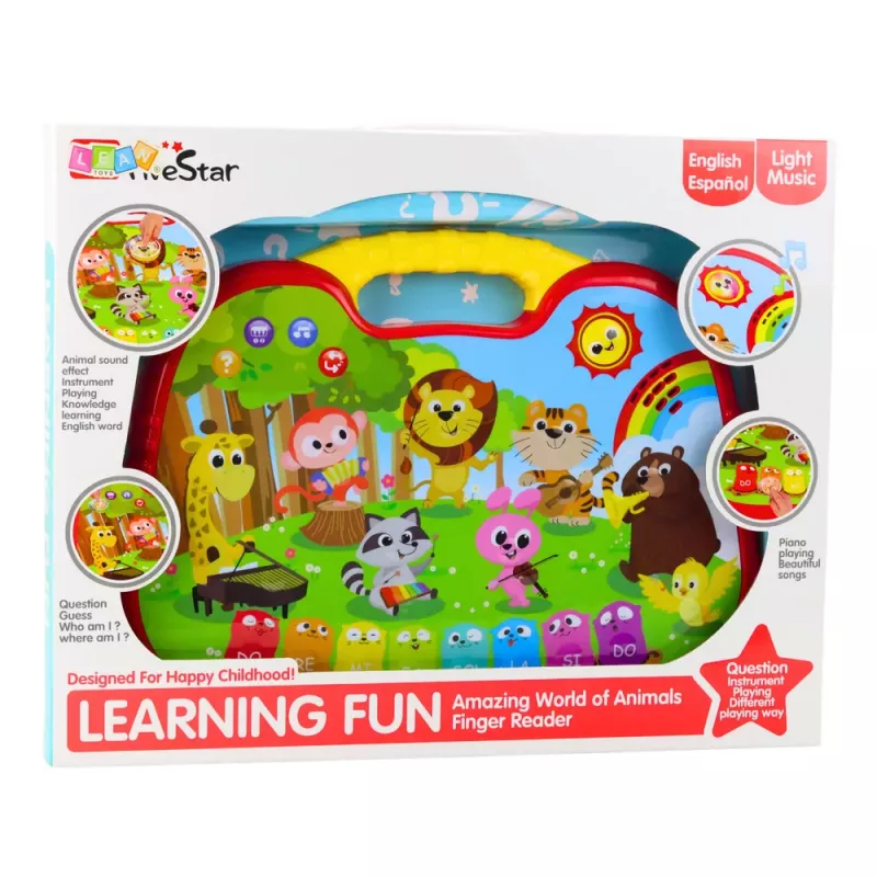 LEAN TOYS Interactive Educational Board Animal World Instruments Piano
