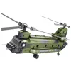 LEAN TOYS Construction Bricks Set Military Helicopter CH-47 Chinook 1451 pcs.