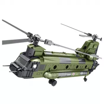 LEAN TOYS Construction Bricks Set Military Helicopter CH-47 Chinook 1451 pcs.