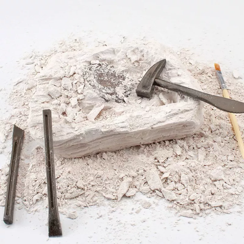 LEAN TOYS Paleontology Excavation Kit Plaster Block Tools