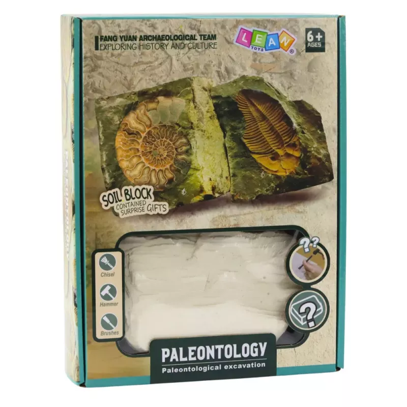 LEAN TOYS Paleontology Excavation Kit Plaster Block Tools
