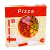 LEAN TOYS Wooden Pizza Cutting Set with Velcro Wheel and Cutting Board