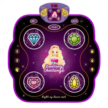 LEAN TOYS Interactive Musical Dance Mat for Kids with Bluetooth 9 Game Levels