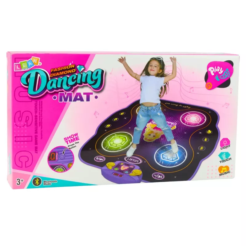 LEAN TOYS Interactive Musical Dance Mat for Kids with Bluetooth 9 Game Levels