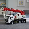LEAN TOYS Truck with Crane, Metal Cabin, Adjustable Boom, Light and Sound System