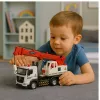 LEAN TOYS Truck with Crane, Metal Cabin, Adjustable Boom, Light and Sound System