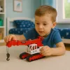 LEAN TOYS Crawler Crane with Rotating Cabin, Light, Sound, Metal Hook - 1:14 Scale RC Construction Vehicle