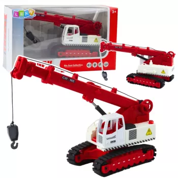 LEAN TOYS Crawler Crane with Rotating Cabin, Light, Sound, Metal Hook - 1:14 Scale RC Construction Vehicle