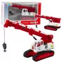 LEAN TOYS Crawler Crane with Rotating Cabin, Light, Sound, Metal Hook - 1:14 Scale RC Construction Vehicle
