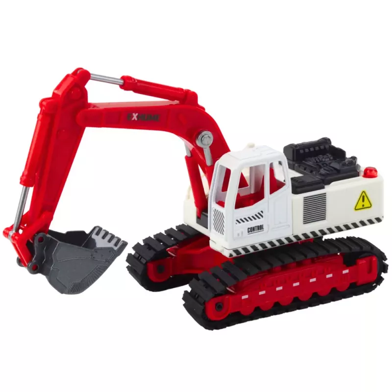 LEAN TOYS Metal Crawler Excavator with Movable Swivel Bucket, Cabin, Lights, Sounds