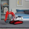 LEAN TOYS Metal Crawler Excavator with Movable Swivel Bucket, Cabin, Lights, Sounds
