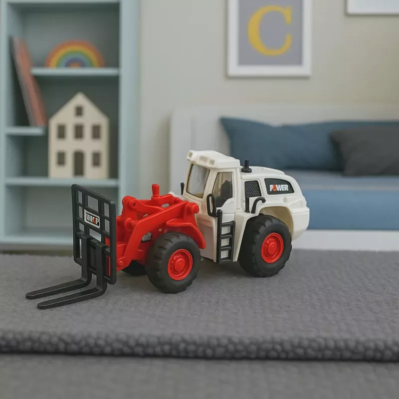 LEAN TOYS Forklift Metal Forks Adjustable Lights Sounds