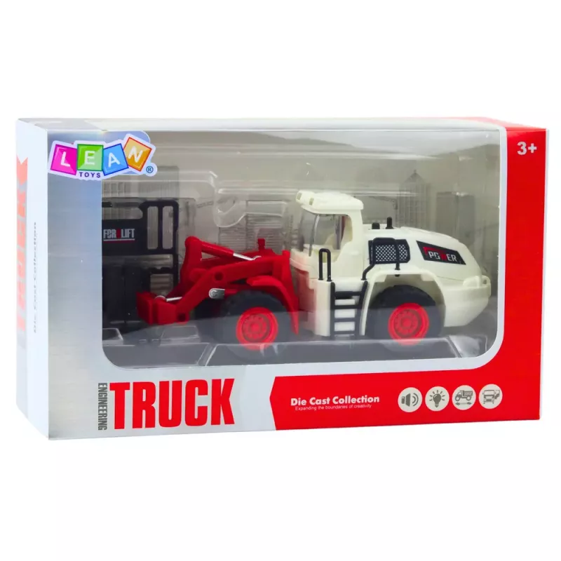 LEAN TOYS Forklift Metal Forks Adjustable Lights Sounds